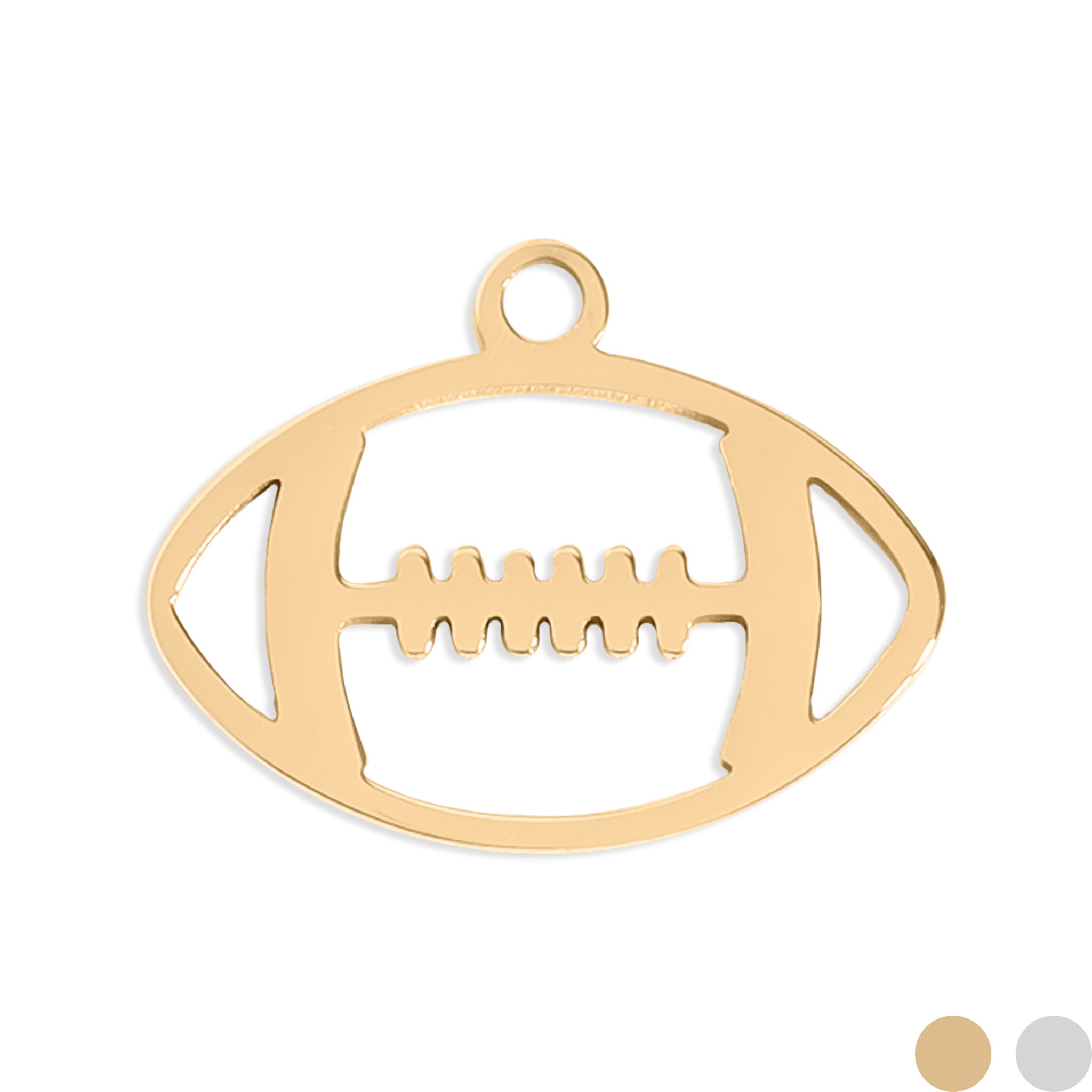 18K Gold PVD Stainless Steel Football Charm / PDL0155