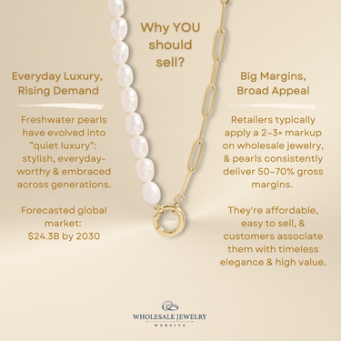 Ethically sourced baroque pearl charms wholesale. Non-tarnish baroque pearl jewelry supplies for retailers.