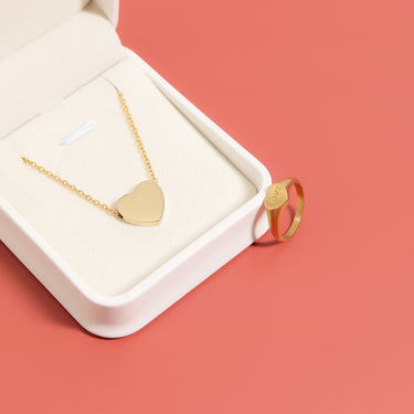 18K Gold PVD Edelstahl Blank Herzkette/SBB0250