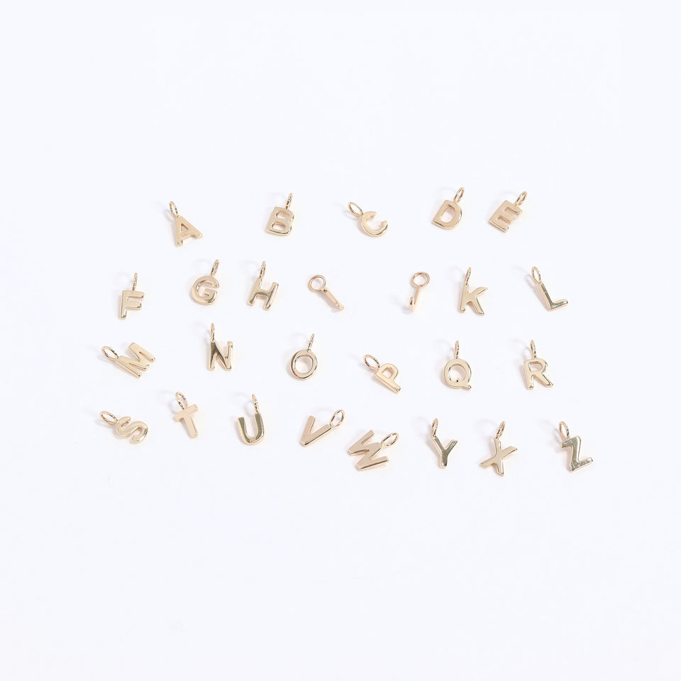 Permanent Jewelry 14K Solid Gold Initial Charms / PMJ1003