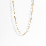 18K Gold PVD Stainless Steel Paperclip Chain Necklace