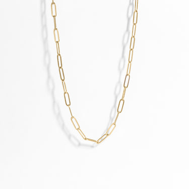 18K Gold PVD Stainless Steel Paperclip Chain Necklace