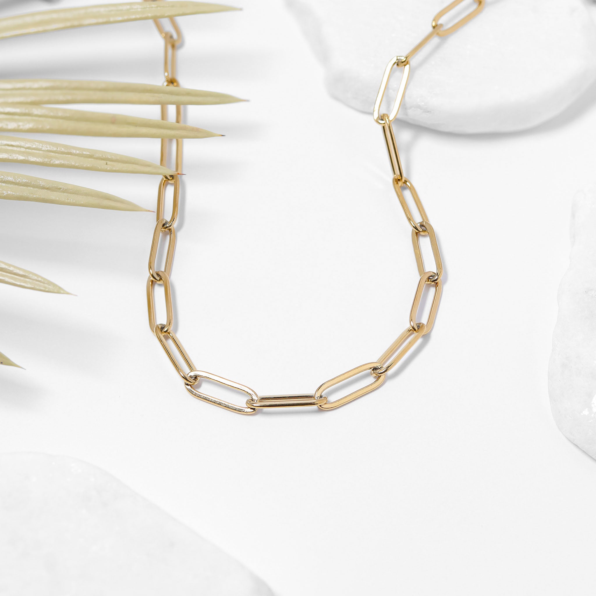 Gold Hill Luxe Paper Clip Link Necklace | 18k Gold plated Sterling Silver