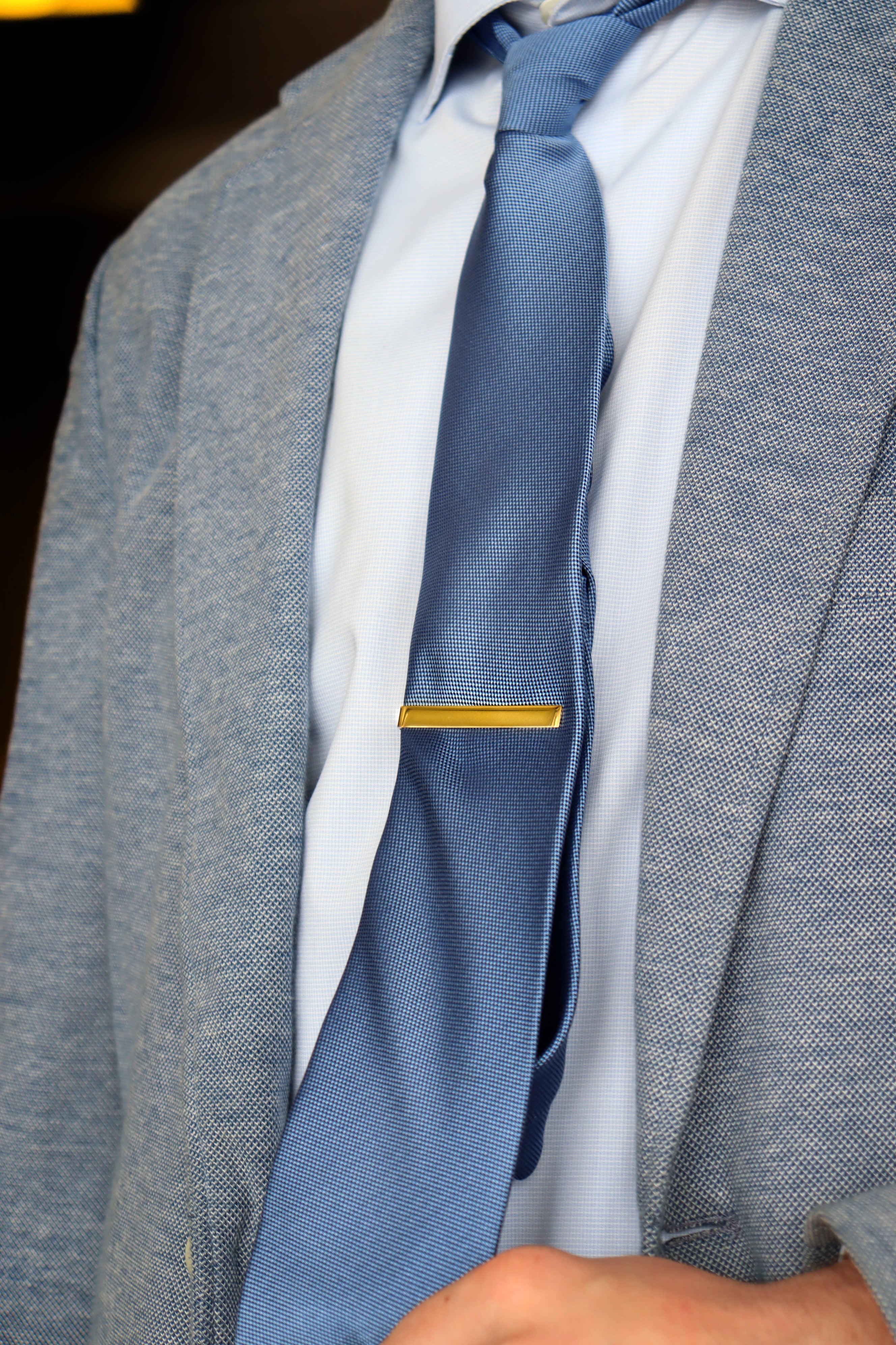 gold tie clip bar