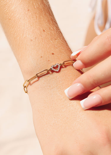 Heart Paperclip bracelet