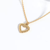 18K Gold PVD Stainless Steel Heart Charm Set