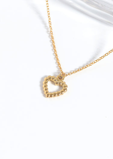 18K Gold PVD Stainless Steel Heart Charm Set