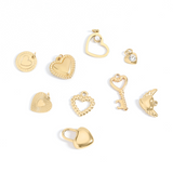 Heart charm bundle gold