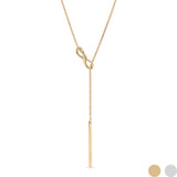 Infinity Symbol Lariat Necklace Gold