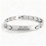 men's stainless steel blank bracelet