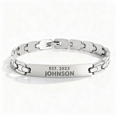 men's stainless steel blank bracelet