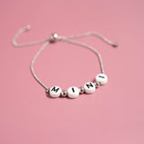 18K gold PVD Stainless Steel Beaded "Mini" Adjustable Bracelet