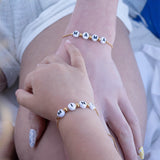 18K gold PVD Stainless Steel Beaded Mama Adjustable Bracelet