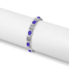 Stainless Steel Blue Stone Magnetic Bracelet / MBL0036