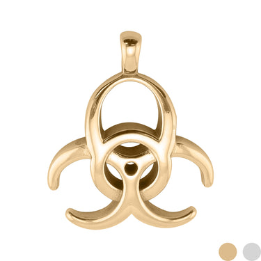 18K Gold PVD Edelstahl Biohazard -Anhänger/PDC2022