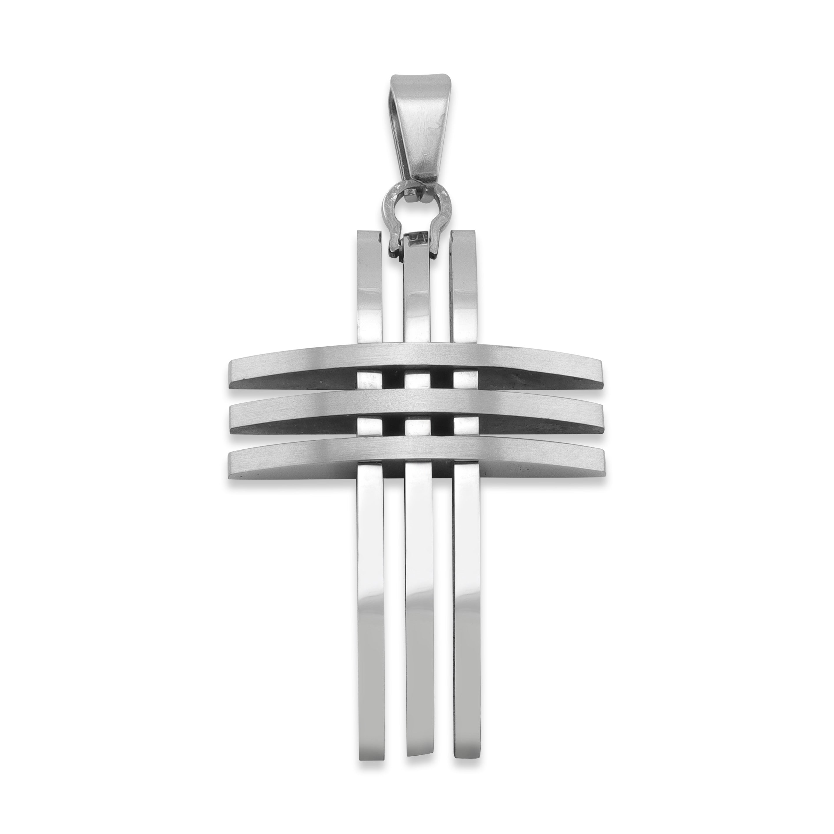 Stainless Steel Triple Cross Pendant / PDL9007