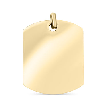 PVD en or 18 carats en acier inoxydable Blank Dog Tag Pendentif/PDJ0001