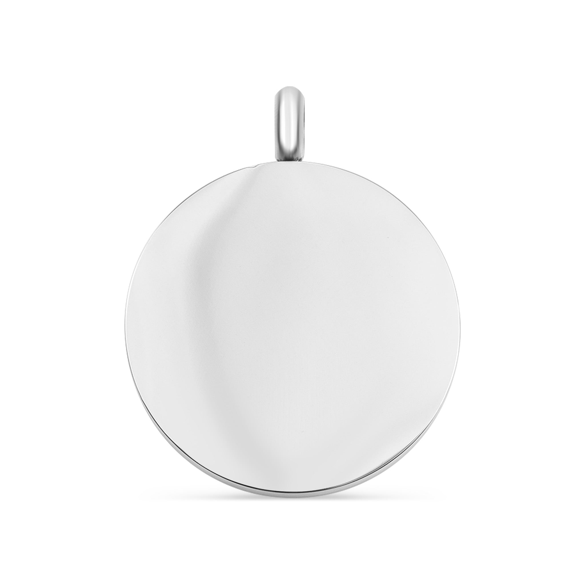 Stainless Steel Round Blank Pendant / PDJ0399