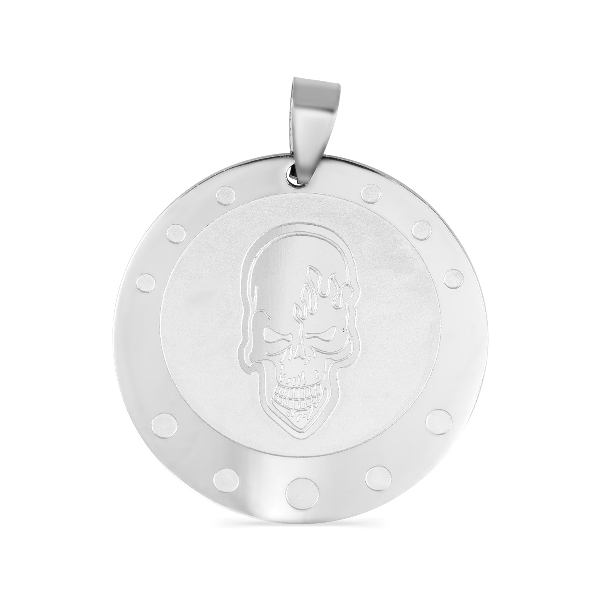 Rostfritt stål Skull Shield Pendant / PDJ2003