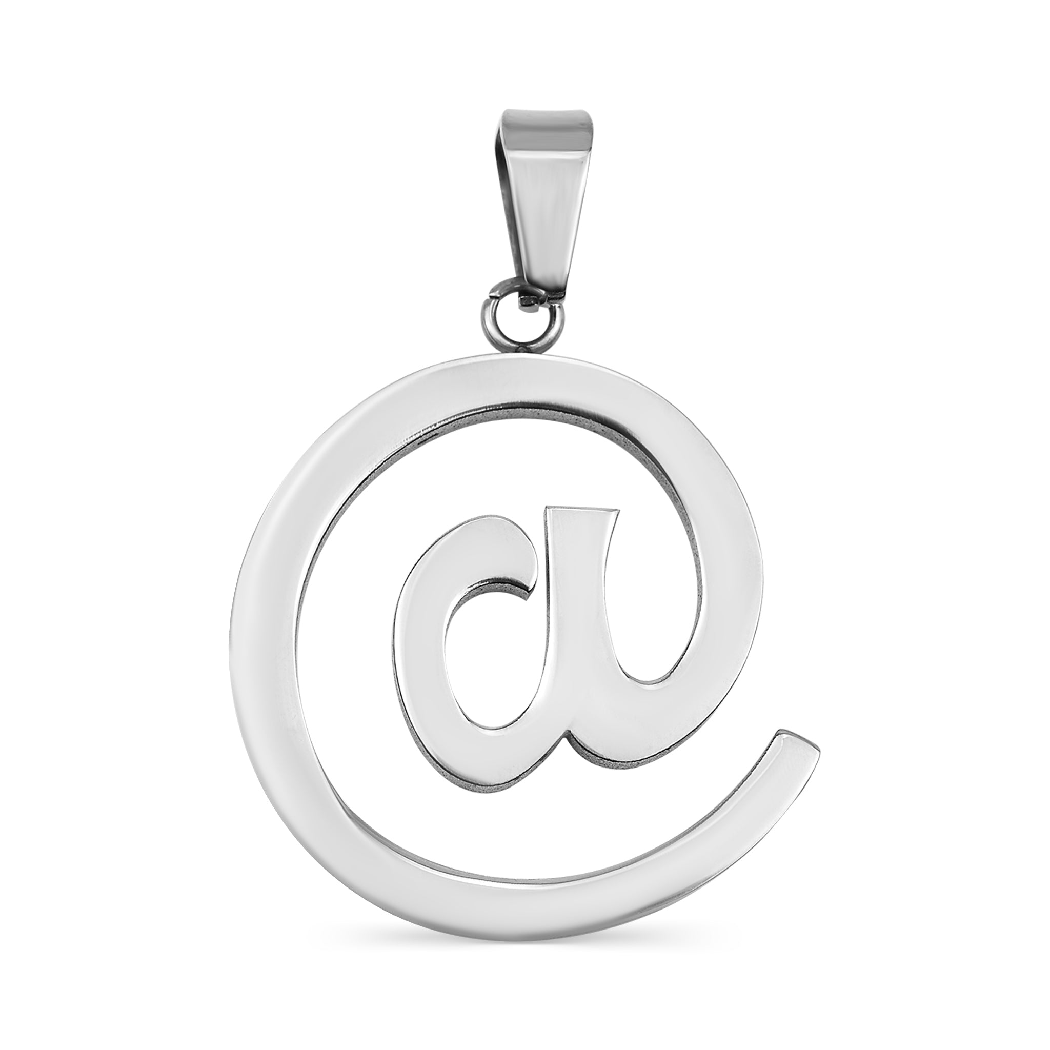 "@" Symbol rostfritt stål hänge / pdj2023