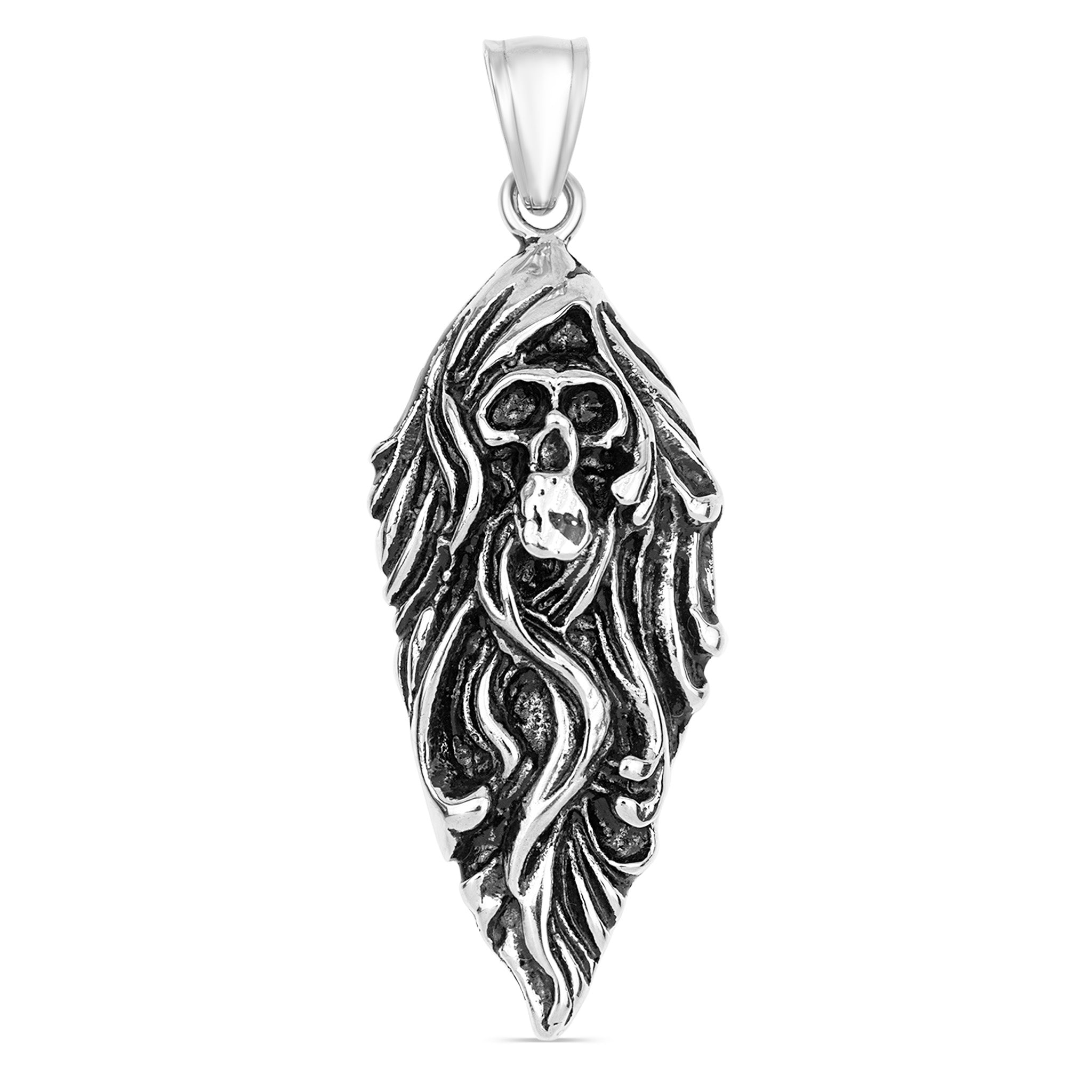 Rostfritt stål Flaming Skull Arrowhead Pendant / PDJ2002