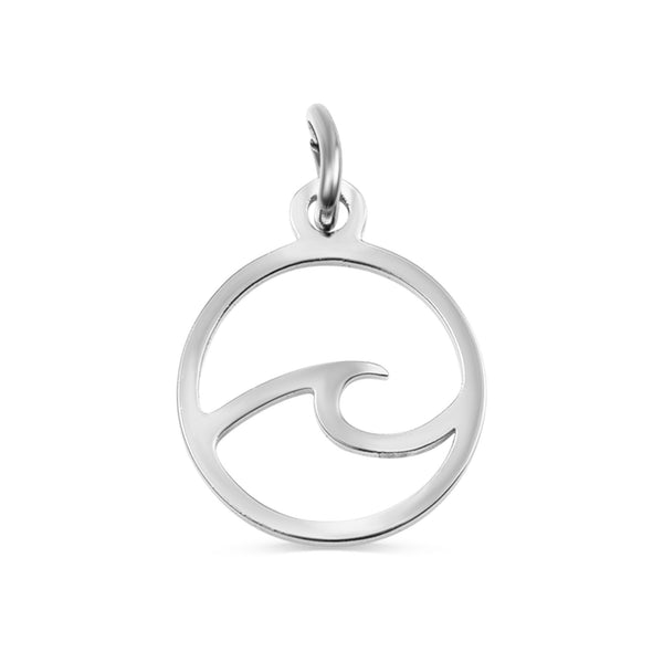 Stainless Steel Wave Charm / PDJ5043