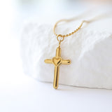 Cross with Heart Charm