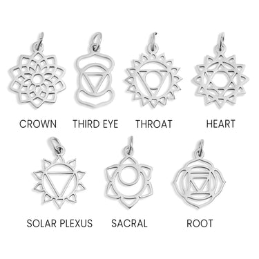 18K Gold PVD Stainless Steel Chakra Charms / PDL0176