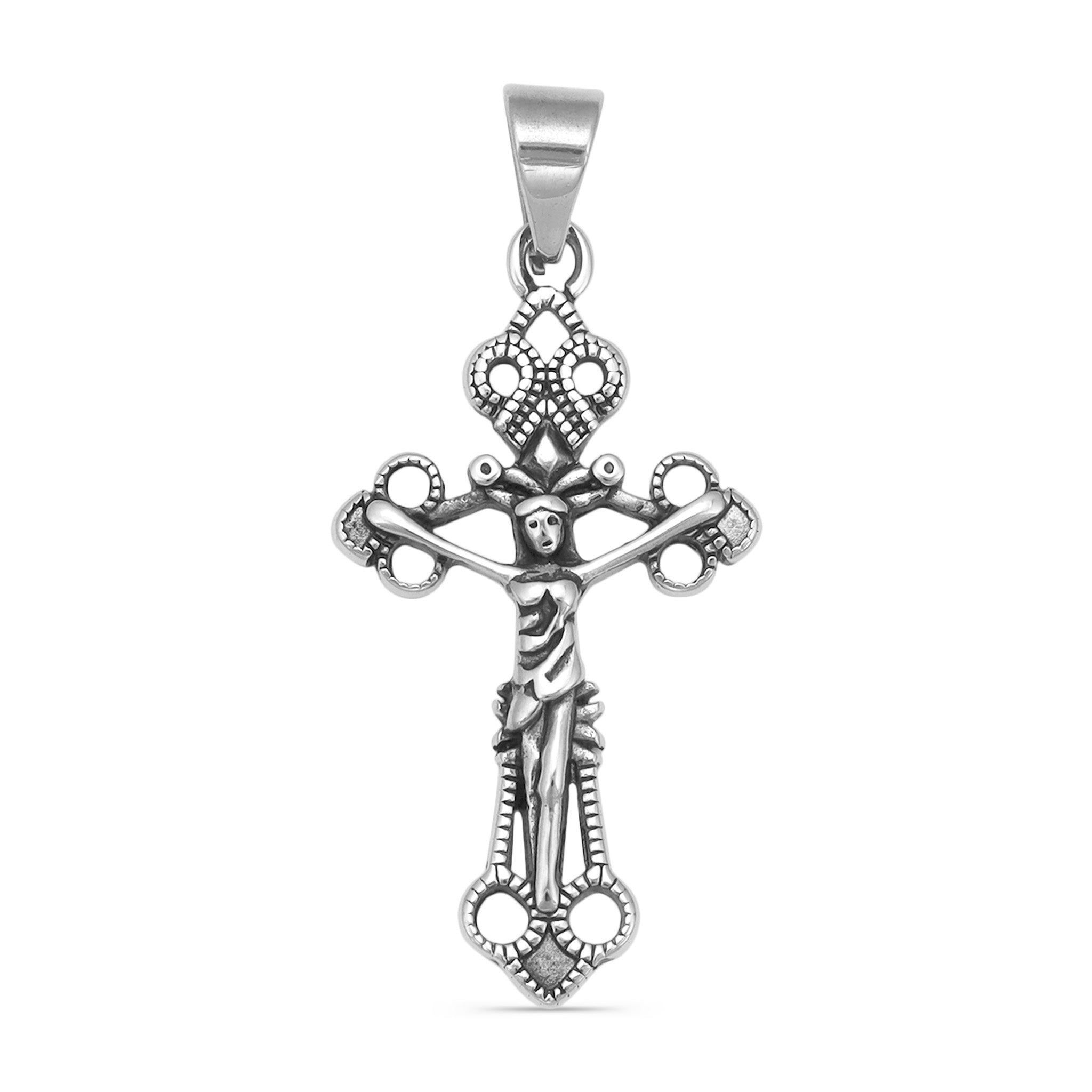 Stainless Steel Cutout Crucifix Cross Pendant / PDL2005