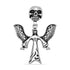 Stainless Steel Large Angel Of Death And Skull Pendant / PDL2032