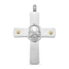 Stainless Steel Large Skull Cross With 18K Gold PVD Coated Nails Pendant / PDL2042