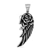 Large Stainless Steel Wing Pendant / PDL2043