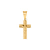 18k Gold PVD Coated Crucifix Cross Stainless Steel Pendant / PDL9017