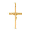 18K Gold PVD Coated Large Crucifix Cross Stainless Steel Pendant / PDL9019