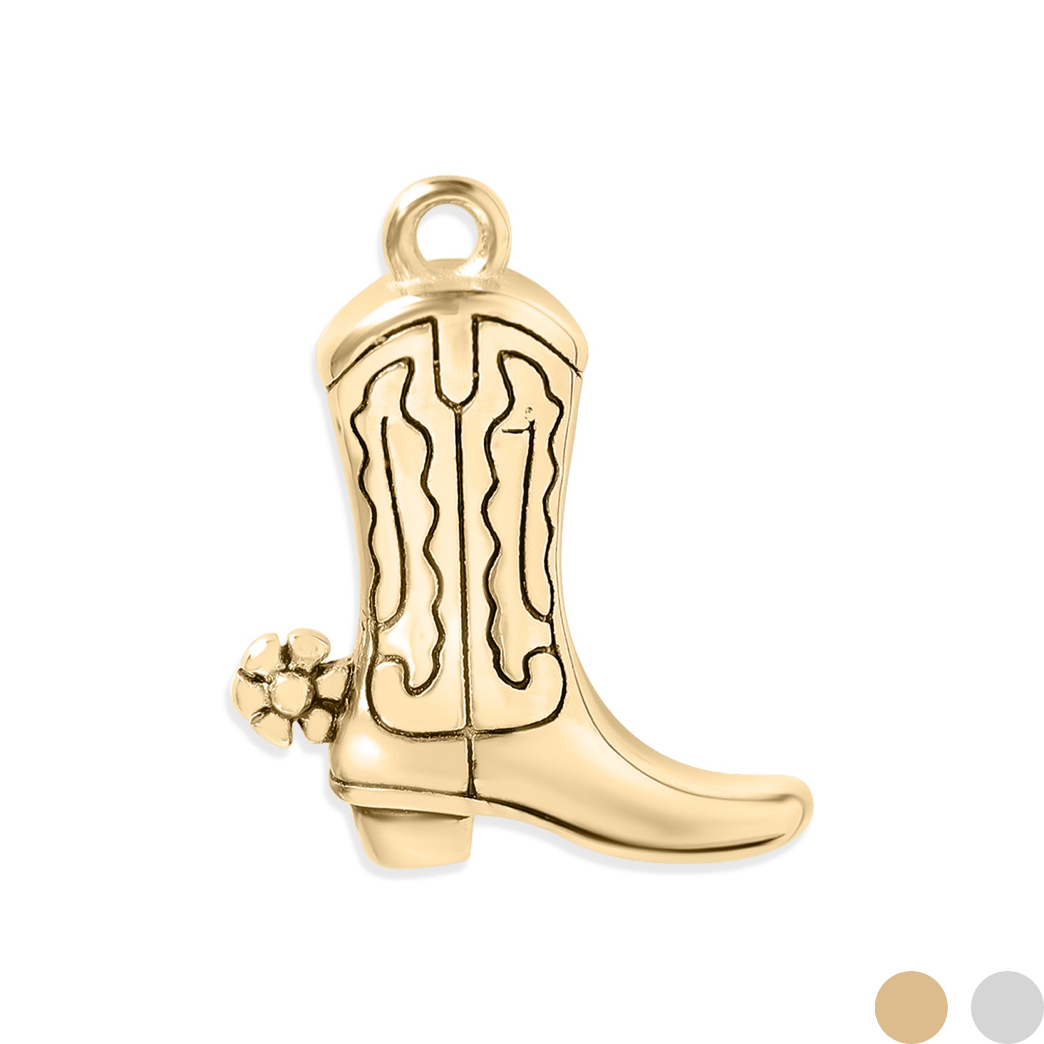 18K guld PVD rostfritt stål Cowboy Boot Pendel / PDL9020