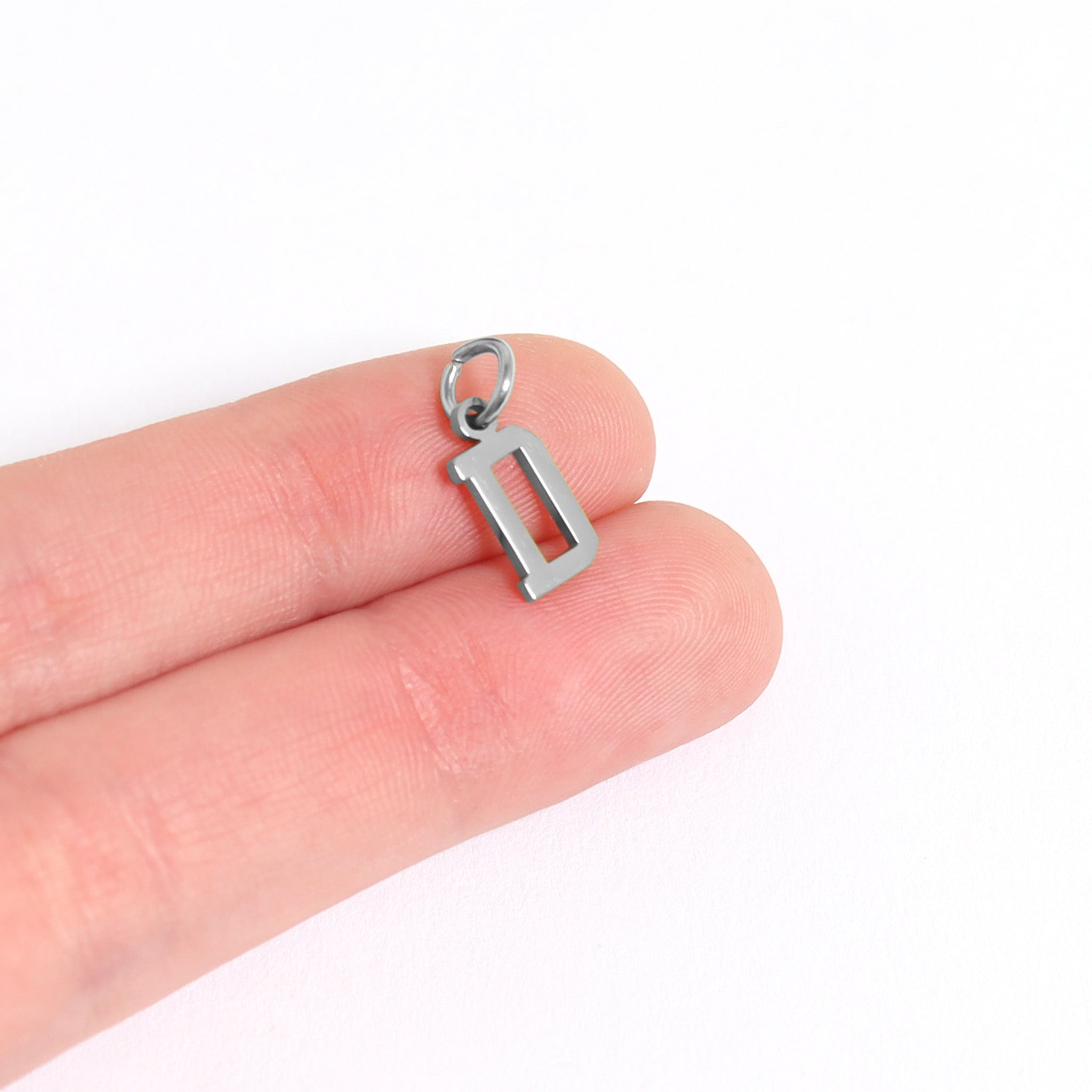 Stainless Steel Small Sport Letter Pendants / PDS0005