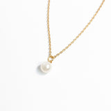 Gold Glass Pearl Charm