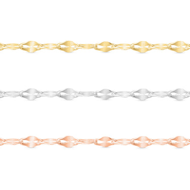 2.0 mm Lip Chain 14K Solid Gold Permanent Jewelry - By the Inch / PMJ0017