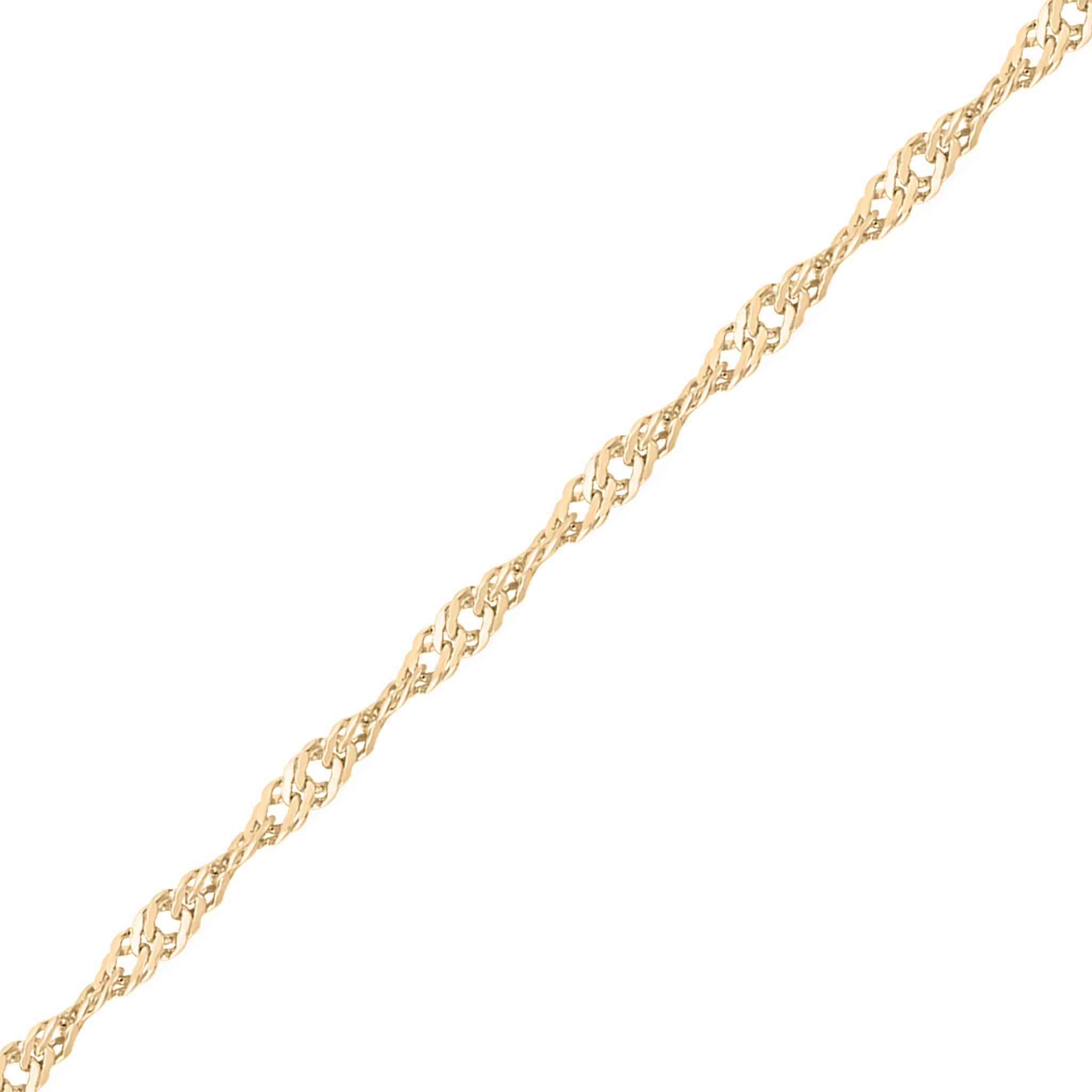 1.2 mm Singapore Chain 14K Gold Plated .925 Sterling Silver Permanent Jewelry Chain - By the Foot / PMJ0021