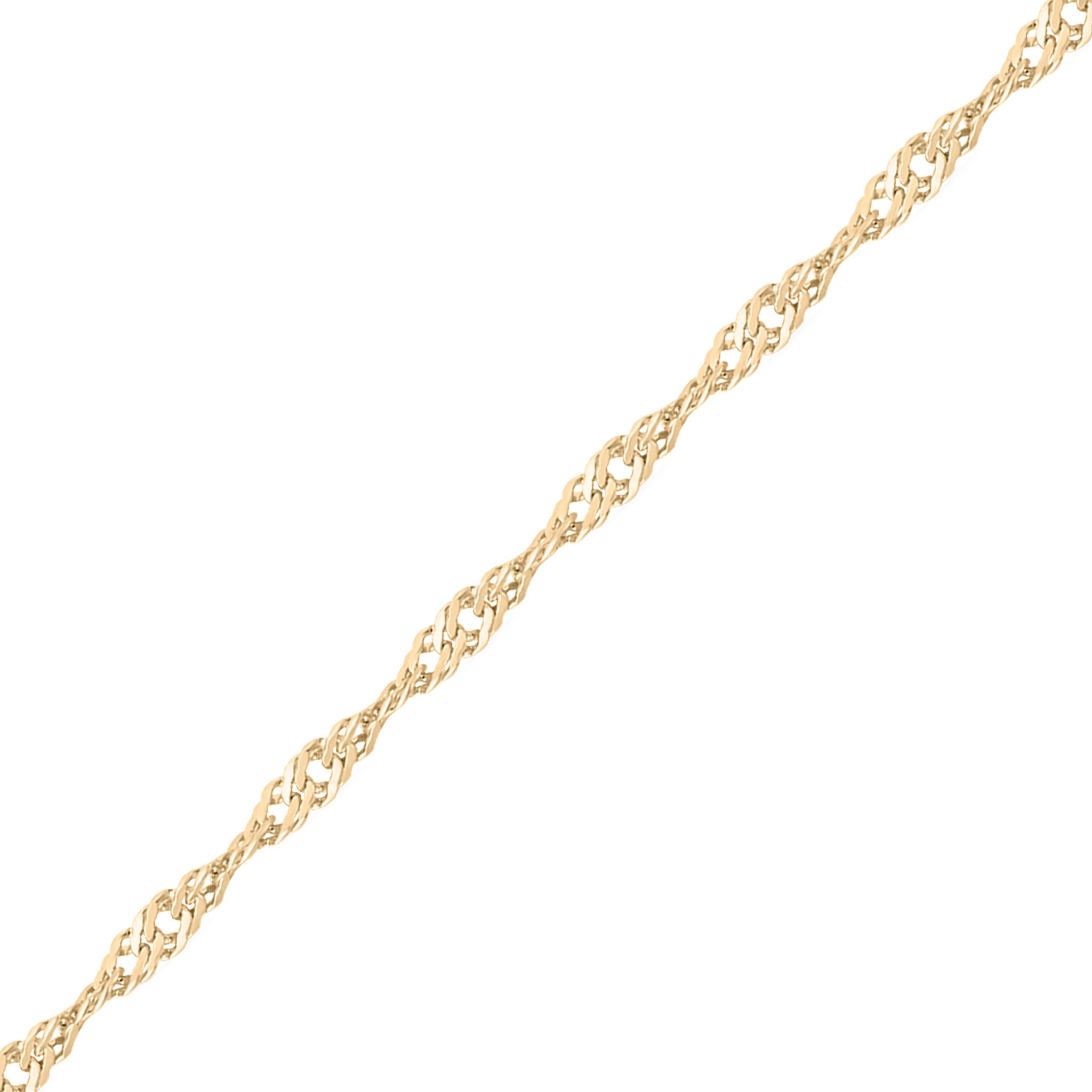 1.2 mm Singapore Chain 14K Gold Plated .925 Sterling Silver Permanent Jewelry Chain - By the Foot / PMJ0021