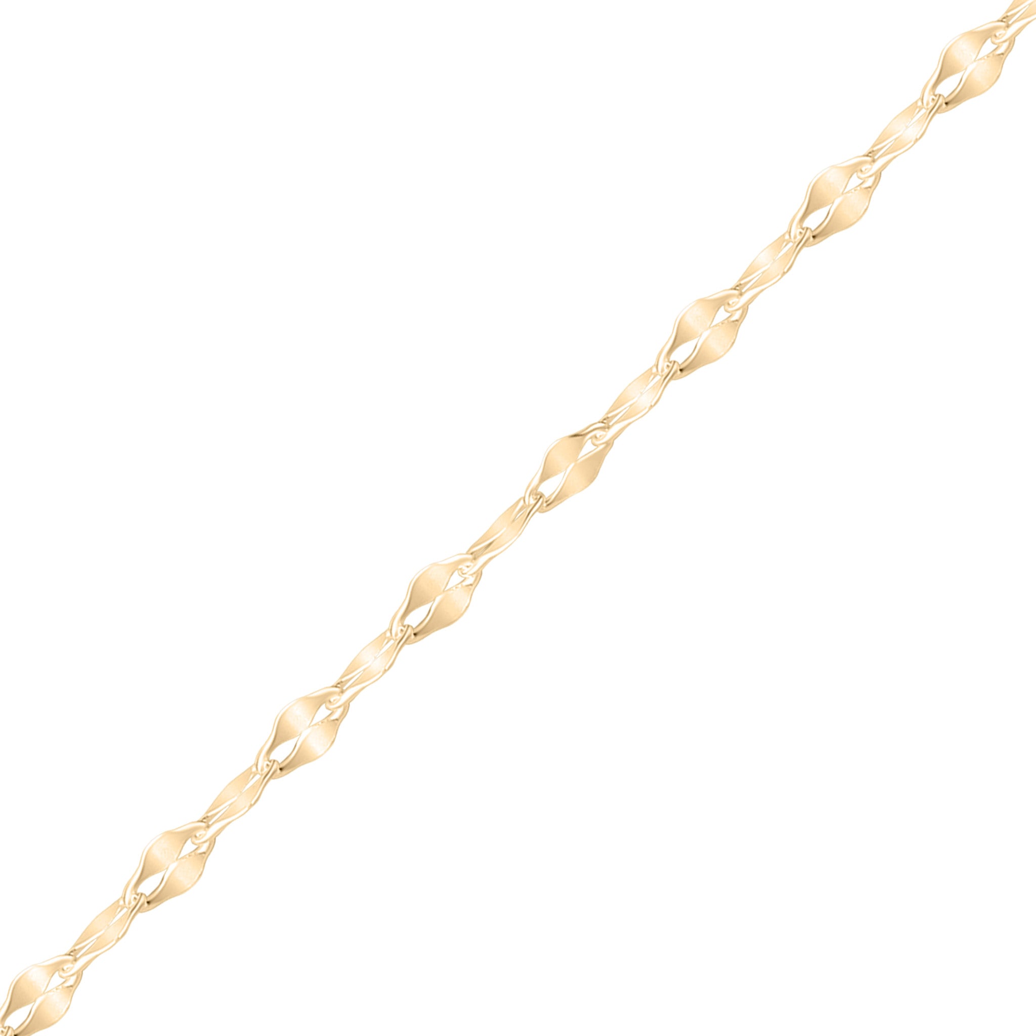 Chaîne de lèvres de 2,0 mm 14k plaquée à or .925 chaîne de bijoux permanente en argent sterling - par le pied/pmj0022