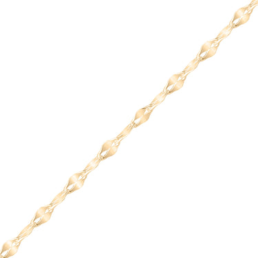 Chaîne de lèvres de 2,0 mm 14k plaquée à or .925 chaîne de bijoux permanente en argent sterling - par le pied/pmj0022
