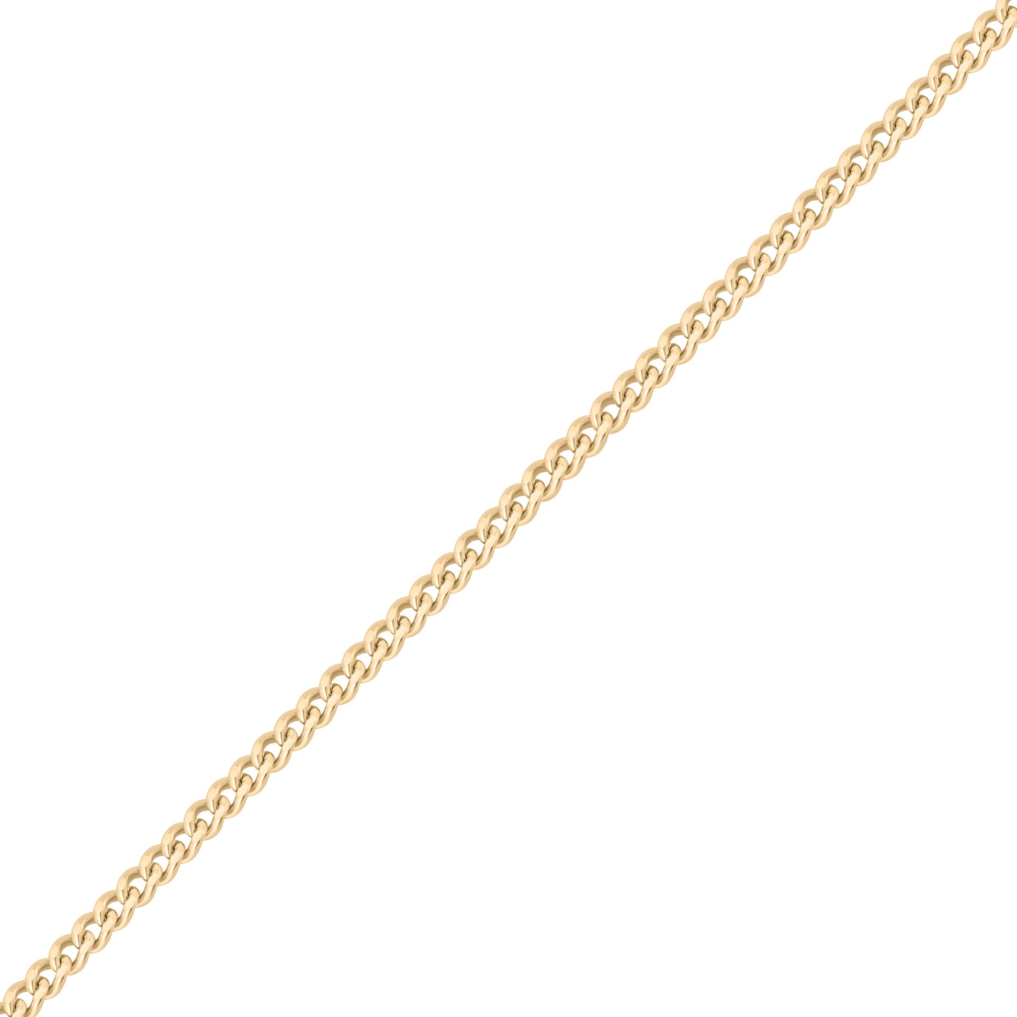 0.9mm Fine Diamond Cut Curb 14K Gold Plated .925 Sterling Silver Permanent Jewelry Chain - By the Foot / PMJ0023