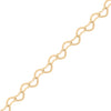 3.0 mm Linked Heart Chain .925 Sterling Silver Permanent Jewelry Chain - By the Foot / PMJ0025