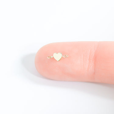 Permanent Jewelry Horizontal 14K Solid Gold Heart Charm Scale