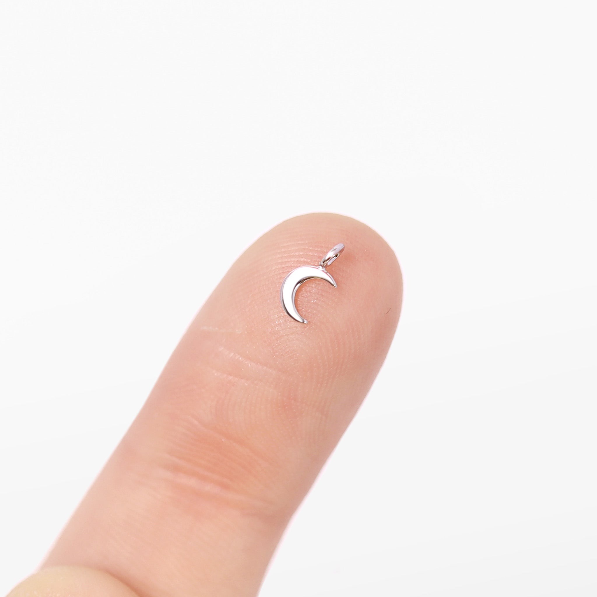 Permanent Jewelry .925 Sterling Silver Half Moon Charm / PMJ3003