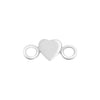 sterling silver heart connector charm permanent jewelry
