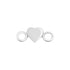 sterling silver heart connector charm permanent jewelry