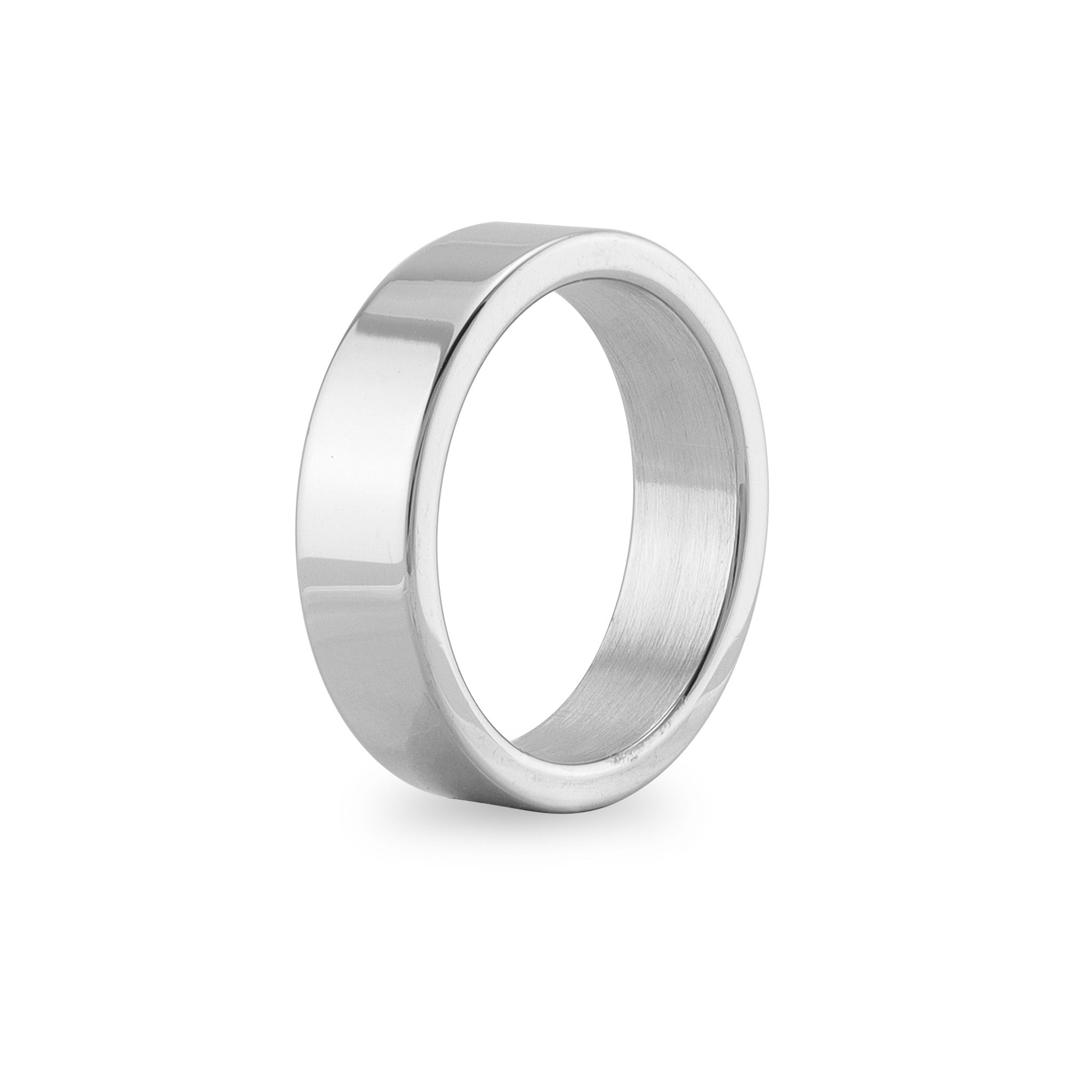 10 Pack - polerat rostfritt stål tomt platt ring / PRJ9005