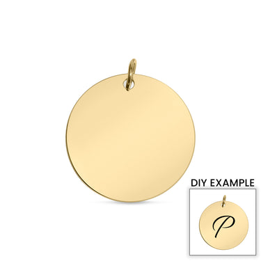 PVD en or 18 carats en acier inoxydable pendentif cercle/SBB0046